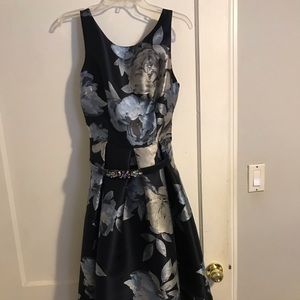 Eliza j jacquard Hi-Lo dress with pockets